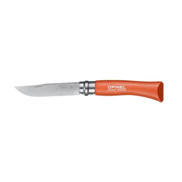 Нож Opinel Tradition Colored №7, нержавеющая сталь, граб, оранжевый